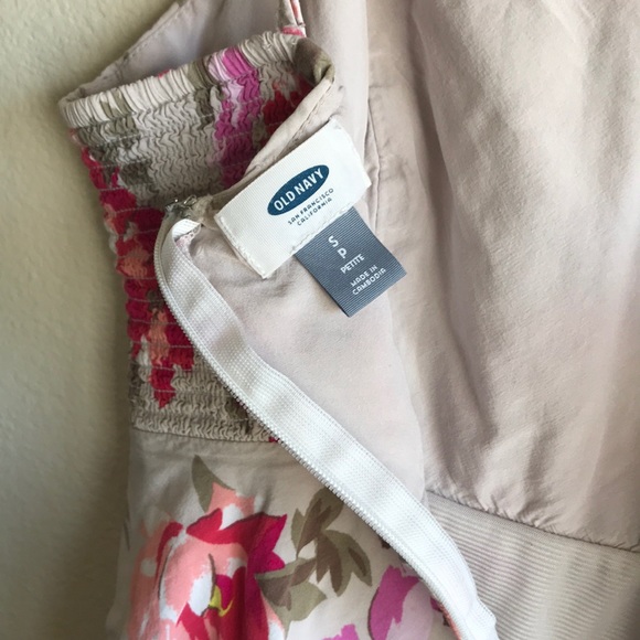 Adjustable straps Zipper back Taupe Pink Flowing Floral Dress OLD NAVY Size S - Picture 3 of 8